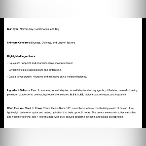 Kiehl’s Ultra Facial Cream-Creamy Eye Treatment W-Avocado - Picture 4 of 16